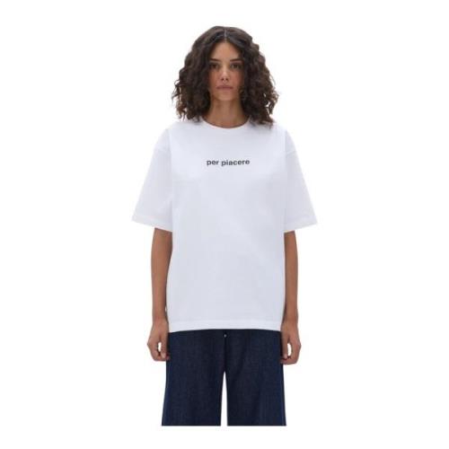 Aspesi Avslappnad Bomull T-shirt White, Dam