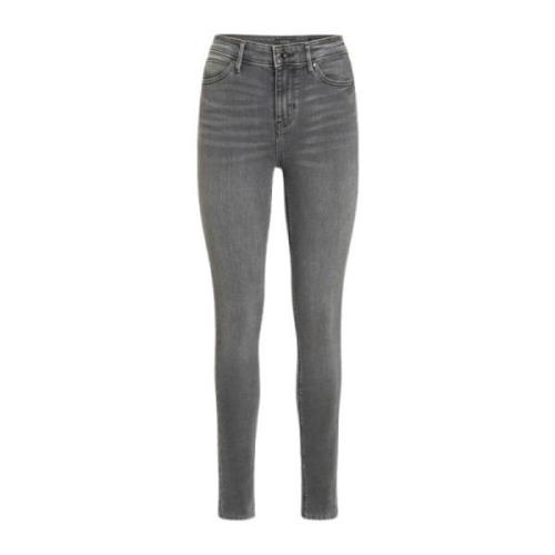 Guess Hög Midja Skinny Fit Grå Jeans Gray, Dam