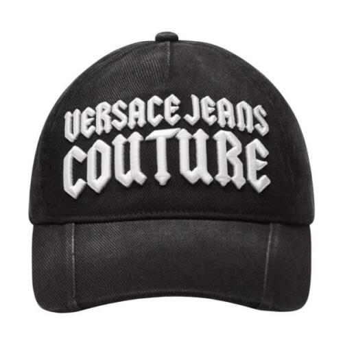 Versace Jeans Couture Gotiskt broderat skärmhatt Black, Unisex