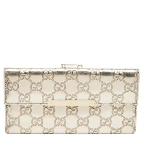 Gucci Vintage Pre-owned Laeder gucci-vskor Beige, Dam