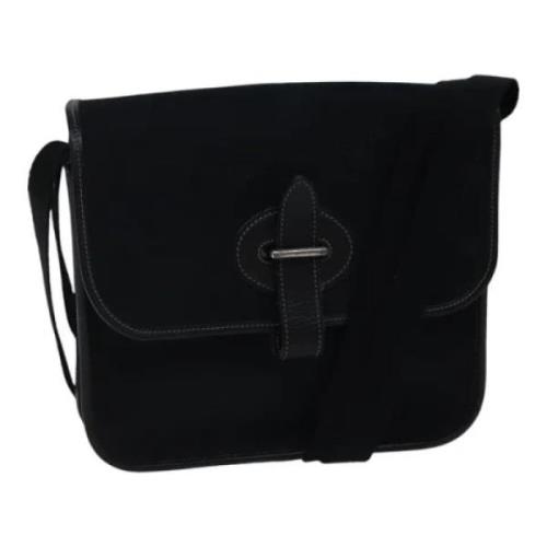 Hermès Vintage Pre-owned Canvas axelremsvskor Black, Dam