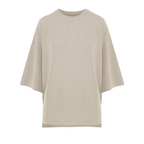 BomBoogie Oversized T-shirt i Modal Blandning Gray, Dam