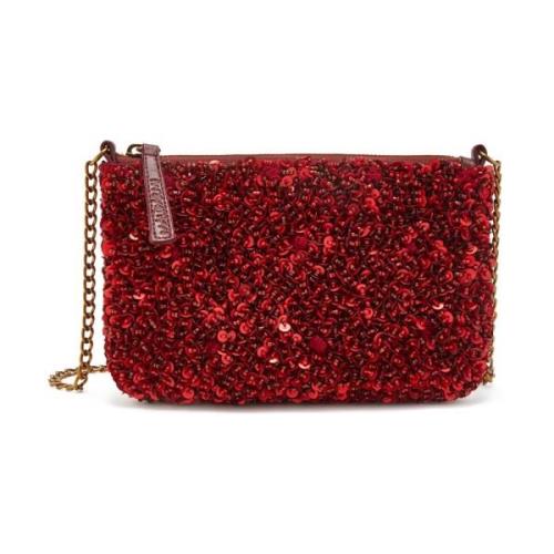 Maliparmi Tweed Paillettes Red, Dam