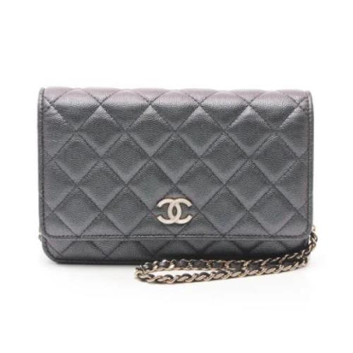 Chanel Vintage Pre-owned Tyg plnbcker Black, Dam