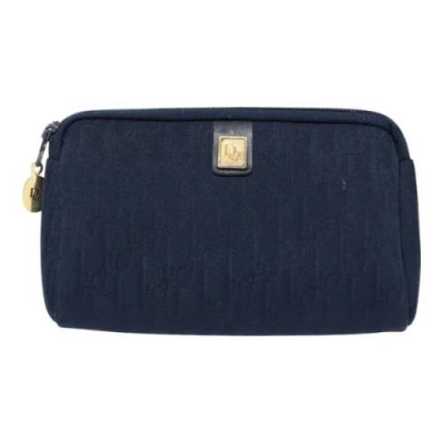 Dior Vintage Pre-owned Canvas kuvertvskor Blue, Dam