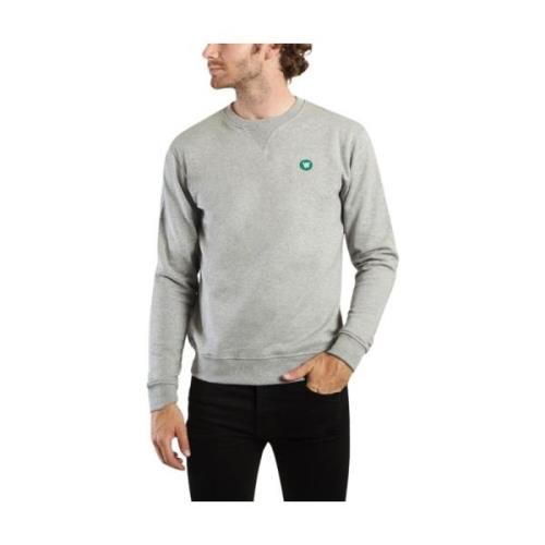 Wood Wood Grå Bomull Logo Sweatshirt Gray, Herr