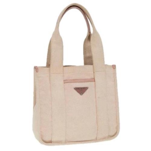 Prada Vintage Pre-owned Canvas prada-vskor Beige, Dam