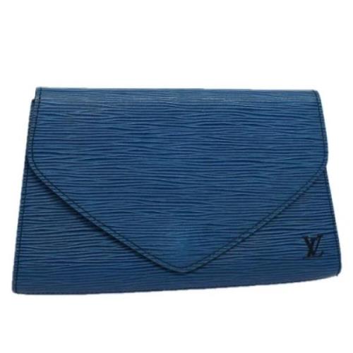 Louis Vuitton Vintage Pre-owned Laeder kuvertvskor Blue, Dam