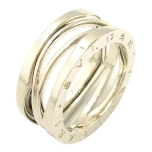 Bvlgari Vintage Pre-owned Vitt guld ringar Gray, Dam