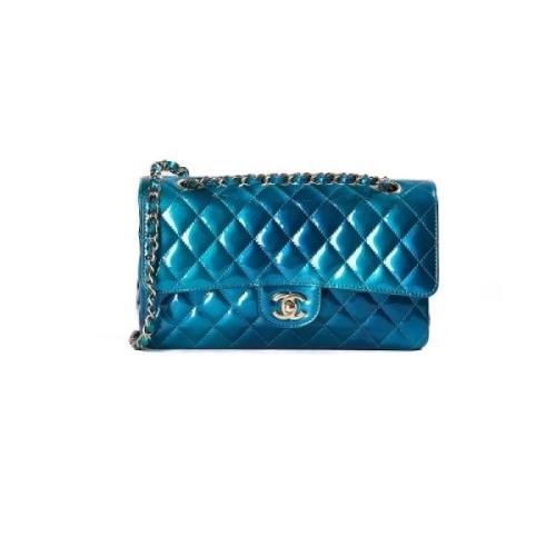 Chanel Vintage Pre-owned Laeder axelremsvskor Blue, Dam