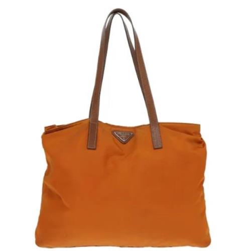 Prada Vintage Pre-owned Tyg totevskor Orange, Dam