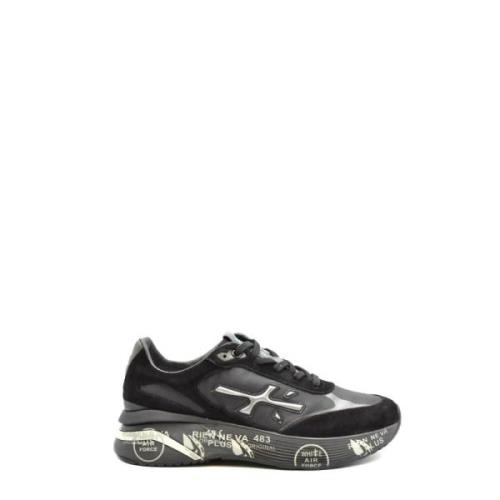 Premiata Stiliga Sneakers för Män och Kvinnor Black, Herr