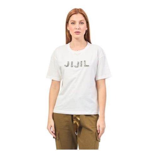 Jijil Vit T-shirt med främre logotyp White, Dam