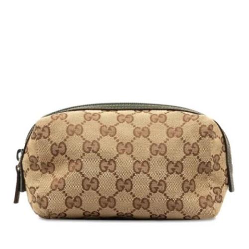 Gucci Vintage Pre-owned Canvas gucci-vskor Beige, Dam