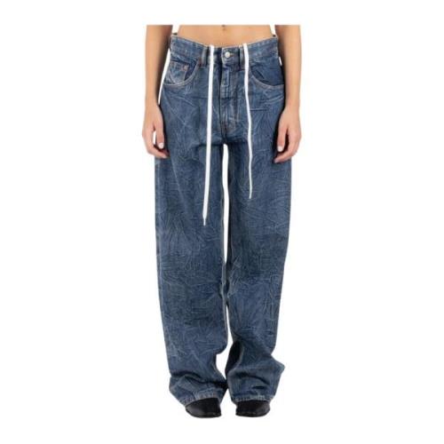 MM6 Maison Margiela Blå Bomullsjeans Tillverkade i Italien Blue, Dam