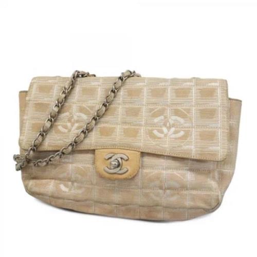 Chanel Vintage Pre-owned Nylon chanel-vskor Beige, Dam