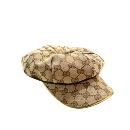 Gucci Vintage Pre-owned Bomull hattar-och-kepsar Brown, Dam