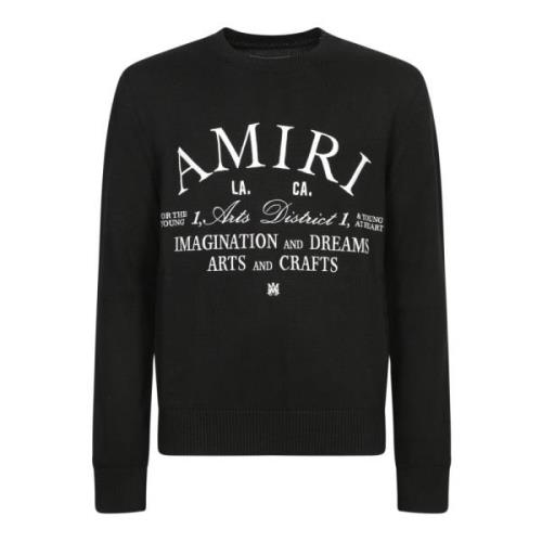 Amiri Svart Grafisk Sweatshirt Aw24 Black, Herr