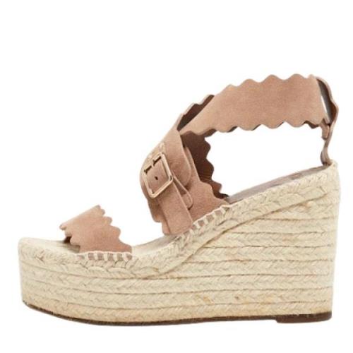 Chloé Pre-owned Pre-owned Mocka sandaler Beige, Dam