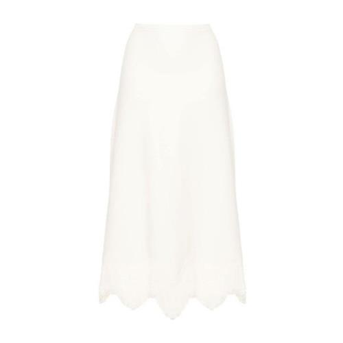 Ulla Johnson Vita Kjolar för Kvinnor Aw24 White, Dam