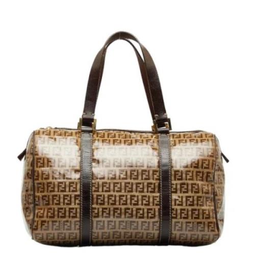 Fendi Vintage Pre-owned Canvas axelremsvskor Brown, Dam