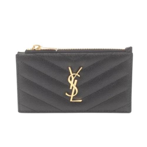 Yves Saint Laurent Vintage Pre-owned Laeder plnbcker Black, Dam