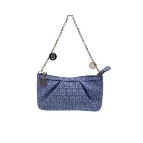 Fendi Vintage Pre-owned Canvas fendi-vskor Blue, Dam