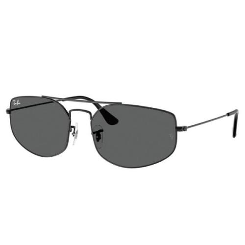 Ray-Ban Stiliga mörkgrå metall solglasögon Black, Unisex