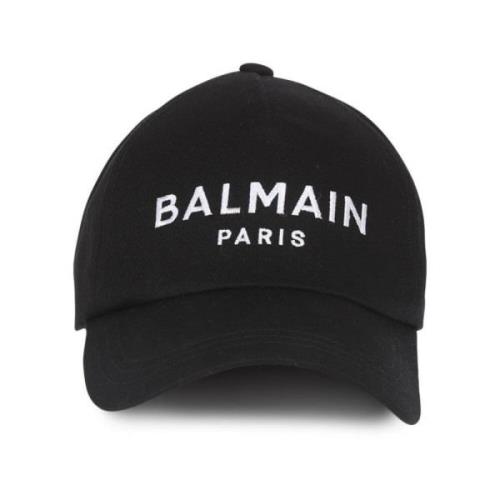 Balmain Bomullskeps Svart Black, Herr