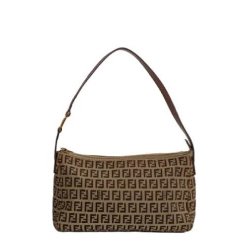 Fendi Vintage Pre-owned Canvas fendi-vskor Brown, Dam