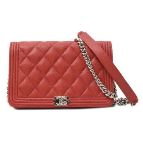 Chanel Vintage Pre-owned Laeder plnbcker Red, Dam