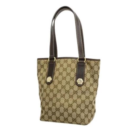 Gucci Vintage Pre-owned Canvas totevskor Beige, Dam