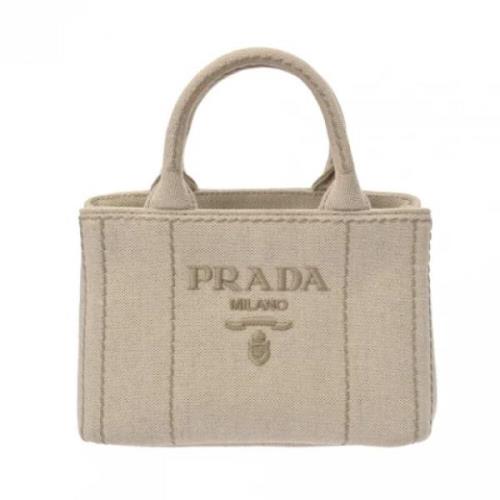 Prada Vintage Pre-owned Canvas prada-vskor White, Dam