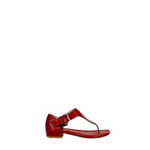 Christian Louboutin Pre-owned Pre-owned Tyg sandaler Red, Dam