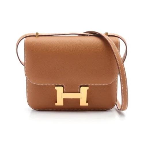 Hermès Vintage Pre-owned Canvas axelremsvskor Brown, Dam