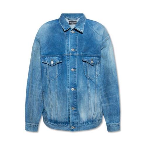 Balenciaga Oversize denimjacka Blue, Herr