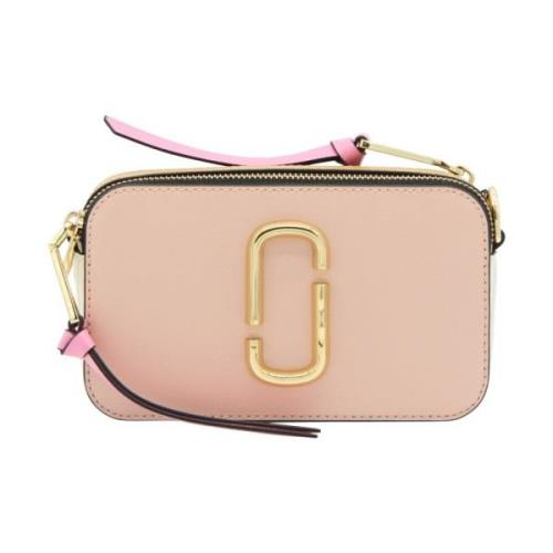 Marc Jacobs Snapshot Crossbody Väska i Rosa, Gul och Kräm Läder Multic...