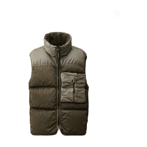 C.p. Company Eco Chrome-R Mixed Down Vest Green, Herr