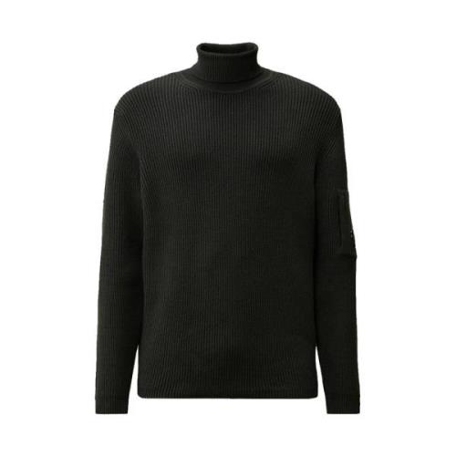 C.p. Company Rib Turtleneck Stickad i Svart Black, Herr