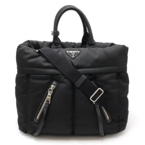 Prada Vintage Pre-owned Canvas totevskor Black, Dam