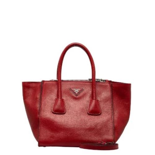 Prada Vintage Pre-owned Laeder handvskor Red, Dam