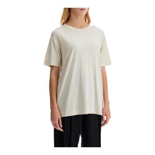 Lemaire Silke Crewneck T-shirt Beige, Dam