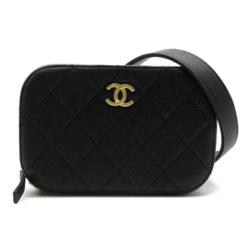 Chanel Vintage Pre-owned Canvas chanel-vskor Black, Dam