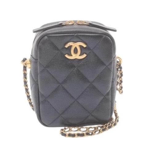 Chanel Vintage Pre-owned Canvas chanel-vskor Blue, Dam