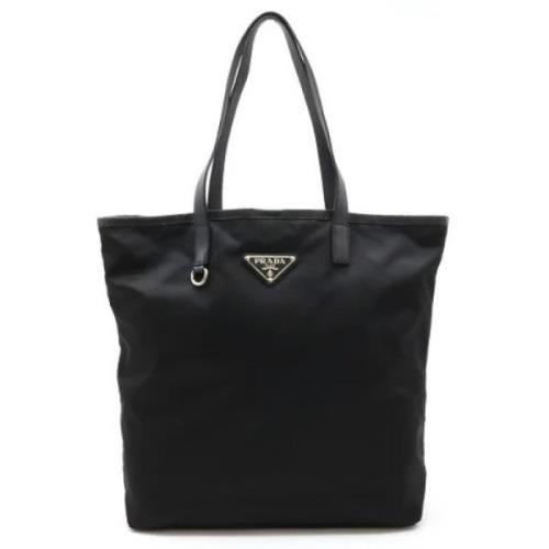 Prada Vintage Pre-owned Canvas totevskor Black, Dam