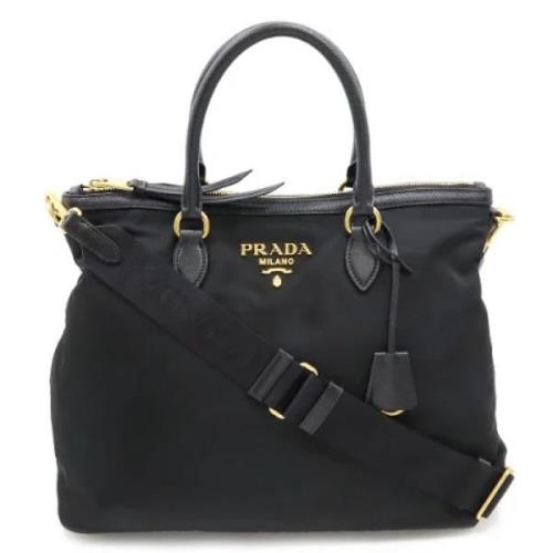 Prada Vintage Pre-owned Canvas totevskor Black, Dam