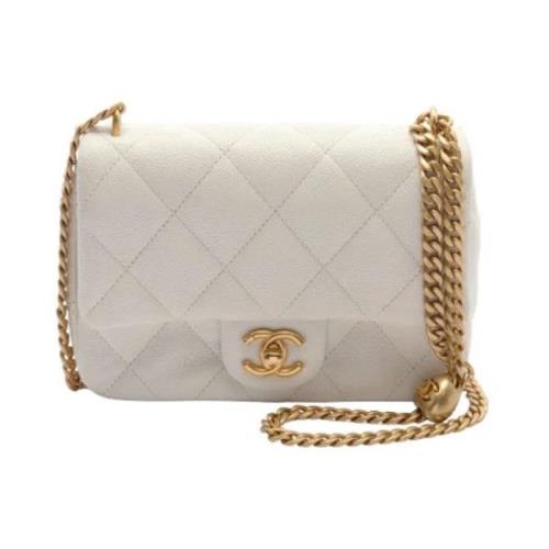 Chanel Vintage Pre-owned Canvas chanel-vskor White, Dam