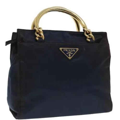 Prada Vintage Pre-owned Nylon prada-vskor Blue, Dam