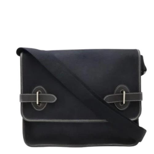 Hermès Vintage Pre-owned Canvas axelremsvskor Black, Dam