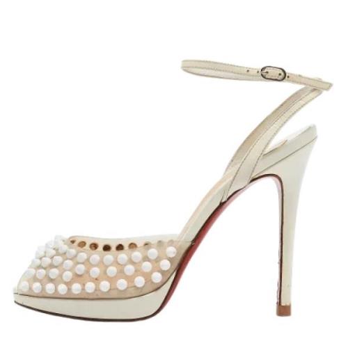 Christian Louboutin Pre-owned Pre-owned Laeder klackskor Beige, Dam